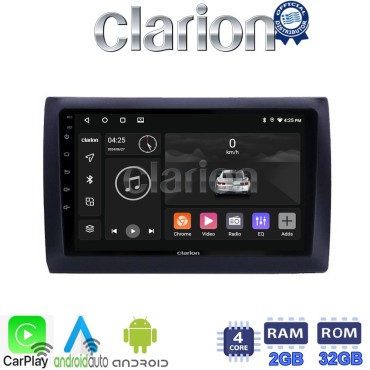 CLARION GL31466 Οθόνη OEM Multimedia Αυτοκινήτου για Fiat Stilo 2001 > 2007 (CarPlay/AndroidAuto/BT/GPS/WIFI/GPRS)