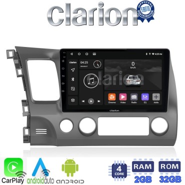 CLARION GL31644 Οθόνη OEM Multimedia Αυτοκινήτου για HONDA CIVIC 4πορτο 2006>2013 (CarPlay/AndroidAuto/BT/GPS/WIFI/GPRS)