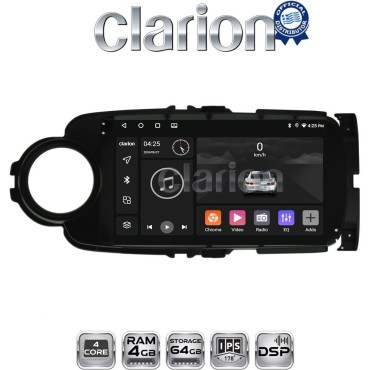 CLARION GL32254B Οθόνη OEM Multimedia Αυτοκινήτου για Toyota Yaris 2012 > 2015 Αν το αυτοκίνητο είναι υβριδικό, παρακαλώ ενημερώστε μας πριν την παραγγελία σας. (CarPlay/AndroidAuto/BT/GPS/WIFI/GPRS)