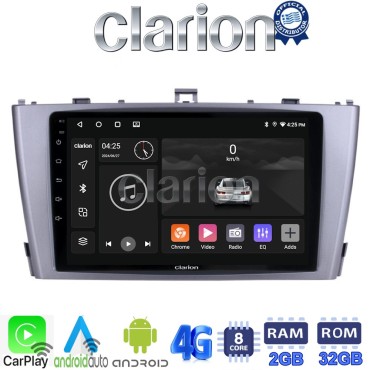 CLARION GL71027 Οθόνη OEM Multimedia Αυτοκινήτου για TOYOTA AVENSIS T27 2009 > 2016  (CarPlay/AndroidAuto/BT/GPS/WIFI/GPRS)