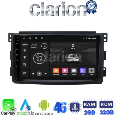 CLARION GL71087 Οθόνη OEM Multimedia Αυτοκινήτου για SMART 2007>2010 (CarPlay/AndroidAuto/BT/GPS/WIFI/GPRS)