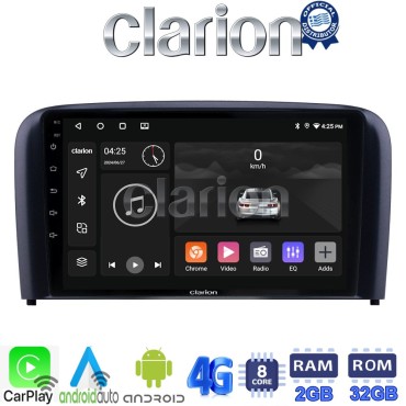 CLARION GL71393 Οθόνη OEM Multimedia Αυτοκινήτου για Volvo S80 2004 > 2006 (CarPlay/AndroidAuto/BT/GPS/WIFI/GPRS)