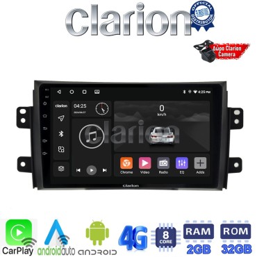 CLARION GL71446 Οθόνη OEM Multimedia Αυτοκινήτου για Fiat Sedici 2005 > 2013 Suzuki SX4 2005 > 2013 (CarPlay/AndroidAuto/BT/GPS/WIFI/GPRS)