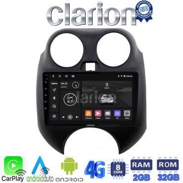 CLARION GL71459 Οθόνη OEM Multimedia Αυτοκινήτου για Nissan Micra 2010 > 2014 (CarPlay/AndroidAuto/BT/GPS/WIFI/GPRS)