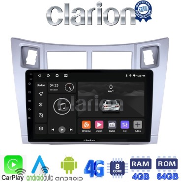 CLARION GL72084S Οθόνη OEM Multimedia Αυτοκινήτου για Τoyota Yaris 2006 > 2011 (CarPlay/AndroidAuto/BT/GPS/WIFI/GPRS)