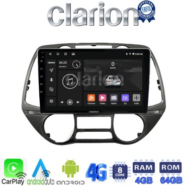 CLARION GL72837 Οθόνη OEM Multimedia Αυτοκινήτου για Hyundai i20 2008 > 2014 (CarPlay/AndroidAuto/BT/GPS/WIFI/GPRS)