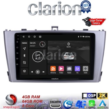 CLARION GL74027 Οθόνη OEM Multimedia Αυτοκινήτου για TOYOTA AVENSIS T27 2009 > 2016  (CarPlay/AndroidAuto/BT/GPS/WIFI/GPRS)
