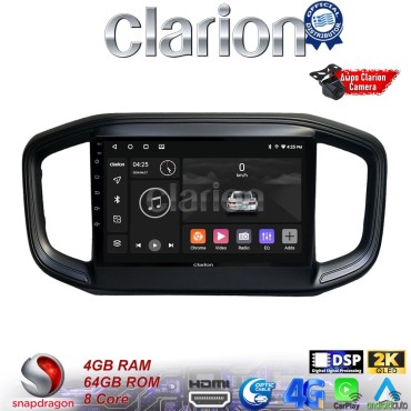 CLARION GL74259 Οθόνη OEM Multimedia Αυτοκινήτου για Fiat Strada 2021> (CarPlay/AndroidAuto/BT/GPS/WIFI/GPRS)