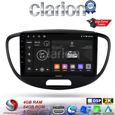 CLARION GL74455 Οθόνη OEM Multimedia Αυτοκινήτου για HYUNDAI i10 2008>2013 (CarPlay/AndroidAuto/BT/GPS/WIFI/GPRS)