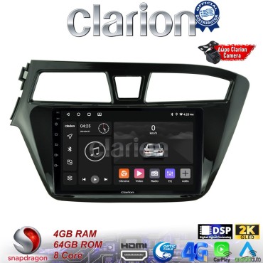 CLARION GL74517 Οθόνη OEM Multimedia Αυτοκινήτου για Hyundai i20 2015> (CarPlay/AndroidAuto/BT/GPS/WIFI/GPRS)
