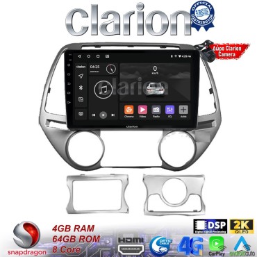 CLARION GL74839 Οθόνη OEM Multimedia Αυτοκινήτου για HYUNDAI i20 2008>2013 (CarPlay/AndroidAuto/BT/GPS/WIFI/GPRS)