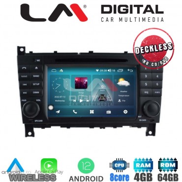 LM Digital - LM C8093 GPS Οθόνη OEM Multimedia Αυτοκινήτου για MERCEDES C (W203) 04>07, CLC 04>08 (CarPlay/AndroidAuto/BT/GPS/WIFI/GPRS)