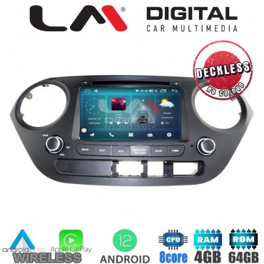 LM Digital - LM C8406 GPS Οθόνη OEM Multimedia Αυτοκινήτου για Hyundai I10 2014-2016 (CarPlay/AndroidAuto/BT/GPS/WIFI/GPRS)