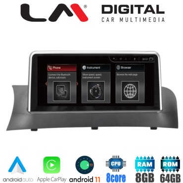LM Digital - LM G115M10 NBT Οθόνη OEM Multimedia Αυτοκινήτου για BMW X3 & X4 2014 > 2016 (CarPlay/AndroidAuto/BT/GPS/WIFI/GPRS)