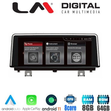 LM Digital - LM G350M10 NBT Οθόνη OEM Multimedia Αυτοκινήτου για BMW SERIES 3 2010 > SERIES 4 2013 > (CarPlay/AndroidAuto/BT/GPS/WIFI/GPRS)