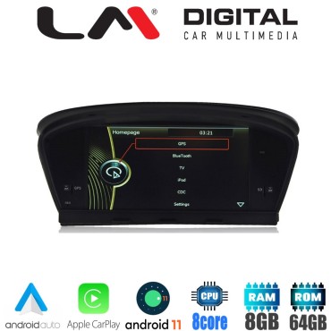 LM Digital - LM G396-2 M9 CCC Οθόνη OEM Multimedia Αυτοκινήτου για BMW SERIES 3/M3 '08 > '12 SERIES 5/M5 '05 > '10 SERIES 6 '08 > '12 (CarPlay/AndroidAuto/BT/GPS/WIFI/GPRS)