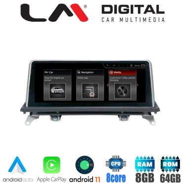 LM Digital - LM G397M10 CIC Οθόνη OEM Multimedia Αυτοκινήτου για BMW X5 (E70) '10 > '13 BMW X6 (E72) '10 > '14 (CarPlay/AndroidAuto/BT/GPS/WIFI/GPRS)