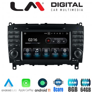 LM Digital - LM G812 P7 Οθόνη OEM Multimedia Αυτοκινήτου για CLK (W209) '04 > '12,  CLS (W219) '04 > '08 (CarPlay/AndroidAuto/BT/GPS/WIFI/GPRS)