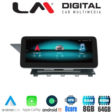 LM Digital - LM G888M10 SQ Οθόνη OEM Multimedia Αυτοκινήτου για MERCEDES GLK (X204) 2008 > 2014  (CarPlay/AndroidAuto/BT/GPS/WIFI/GPRS)