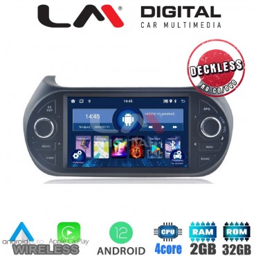 LM Digital - LM N4195 GPS Οθόνη OEM Multimedia Αυτοκινήτου για Fiat Fiorino, Citroen Piper (CarPlay/AndroidAuto/BT/GPS/WIFI)