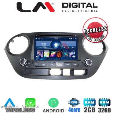 LM Digital - LM N4406 GPS Οθόνη OEM Multimedia Αυτοκινήτου για Hyundai I10 2014-2016 (CarPlay/AndroidAuto/BT/GPS/WIFI)