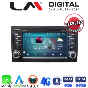 LM Digital - LM Q8050 GPS Οθόνη OEM Multimedia Αυτοκινήτου για AUDI A4 8Ε 2001 > 2008(για οχήματα με εργοστασιακή 1din θέση, είναι απαραίτητη επιπλέον βάση)SEAT EXEO 2008>2013 (CarPlay/AndroidAuto/BT/GPS/WIFI/GPRS)