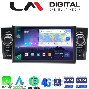 LM Digital - LM Q8260 GPS Οθόνη OEM Multimedia Αυτοκινήτου για Fiat Punto 2005 > 2012 (CarPlay/AndroidAuto/BT/GPS/WIFI/GPRS)