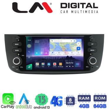 LM Digital - LM Q8264 GPS Οθόνη OEM Multimedia Αυτοκινήτου για Fiat Grande Punto 2012> (CarPlay/AndroidAuto/BT/GPS/WIFI/GPRS)