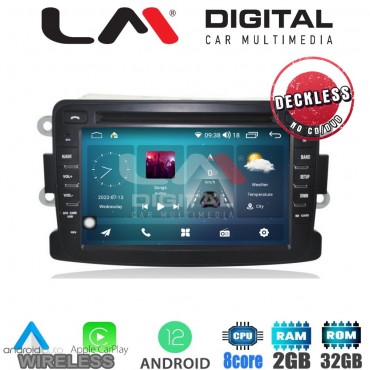 LM Digital - LM R8157 GPS Οθόνη OEM Multimedia Αυτοκινήτου για Dacia Duster, Logan, Sandero, Renault Captur (CarPlay/AndroidAuto/BT/GPS/WIFI/GPRS)