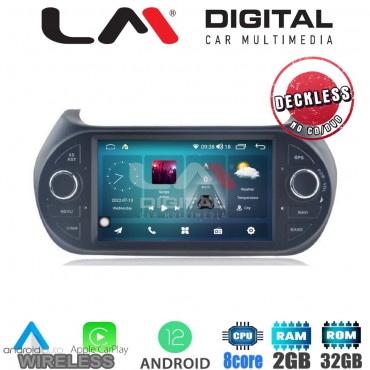 LM Digital - LM R8195 GPS Οθόνη OEM Multimedia Αυτοκινήτου για Fiat Fiorino, Citroen Piper (CarPlay/AndroidAuto/BT/GPS/WIFI/GPRS)