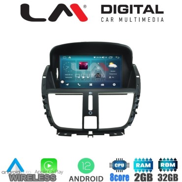LM Digital - LM R8207 GPS Οθόνη OEM Multimedia Αυτοκινήτου για Peugeot 207 (CarPlay/AndroidAuto/BT/GPS/WIFI/GPRS)