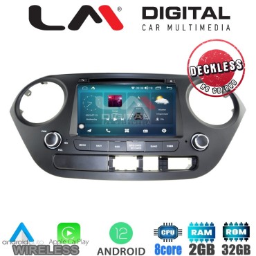 LM Digital - LM R8406 GPS Οθόνη OEM Multimedia Αυτοκινήτου για Hyundai I10 2014-2016 (CarPlay/AndroidAuto/BT/GPS/WIFI/GPRS)