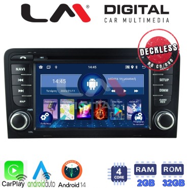 LM Digital - LM V4049 GPS Οθόνη OEM Multimedia Αυτοκινήτου για Audi A3 2003>2012 (CarPlay/AndroidAuto/BT/GPS/WIFI/GPRS)