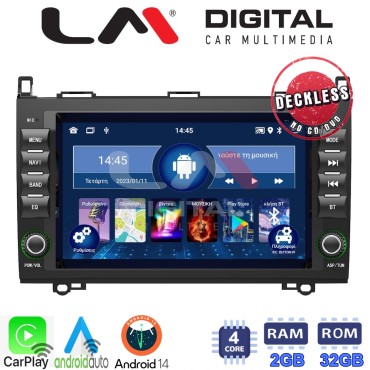 LM Digital - LM V4068 GPS Οθόνη OEM Multimedia Αυτοκινήτου για MERCEDESA (W169) 2004>2012B (W245) 2005>2012SPRINTER-VITO-VIANO 2004>2019 (CarPlay/AndroidAuto/BT/GPS/WIFI/GPRS)