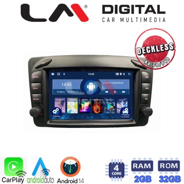 LM Digital - LM V4171 GPS Οθόνη OEM Multimedia Αυτοκινήτου για MERCEDES C (W203) - CLK (W208) 1999 > 2003 (CarPlay/AndroidAuto/BT/GPS/WIFI/GPRS)