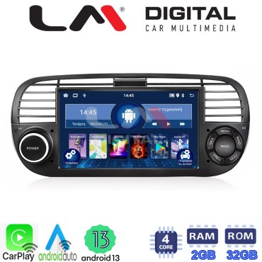 LM Digital - LM V4315 GPS Οθόνη OEM Multimedia Αυτοκινήτου για Fiat 500 2007 > 2016 (CarPlay/AndroidAuto/BT/GPS/WIFI/GPRS)