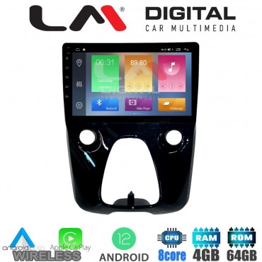 LM Digital - LM ZC8564 GPS Οθόνη OEM Multimedia Αυτοκινήτου για Aygo & C1 & 107 14> (CarPlay/AndroidAuto/BT/GPS/WIFI/GPRS)