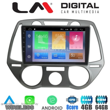 LM Digital - LM ZC8838 GPS Οθόνη OEM Multimedia Αυτοκινήτου για Hyundai i20 2008 > 2014 (CarPlay/AndroidAuto/BT/GPS/WIFI/GPRS)