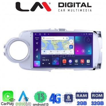 LM Digital - LM ZE8254 GPS Οθόνη OEM Multimedia Αυτοκινήτου για Toyota Yaris 2012 > 2015 Αν το αυτοκίνητο είναι υβριδικό, παρακαλώ ενημερώστε μας πριν την παραγγελία σας. (CarPlay/AndroidAuto/BT/GPS/WIFI/GPRS)