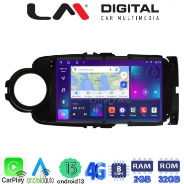 LM Digital - LM ZE8254B GPS Οθόνη OEM Multimedia Αυτοκινήτου για Toyota Yaris 2012 > 2015 Αν το αυτοκίνητο είναι υβριδικό, παρακαλώ ενημερώστε μας πριν την παραγγελία σας. (CarPlay/AndroidAuto/BT/GPS/WIFI/GPRS)