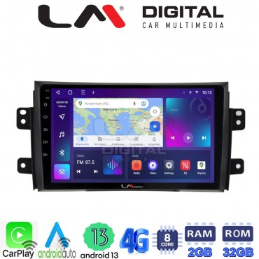 LM Digital - LM ZE8446 GPS Οθόνη OEM Multimedia Αυτοκινήτου για FIAT SEDICI & SUZUKI SX4 2005-2013 (CarPlay/AndroidAuto/BT/GPS/WIFI/GPRS)