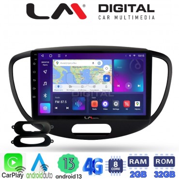 LM Digital - LM ZE8455 GPS Οθόνη OEM Multimedia Αυτοκινήτου για HYUNDAI i10 2008>2013 (CarPlay/AndroidAuto/BT/GPS/WIFI/GPRS)