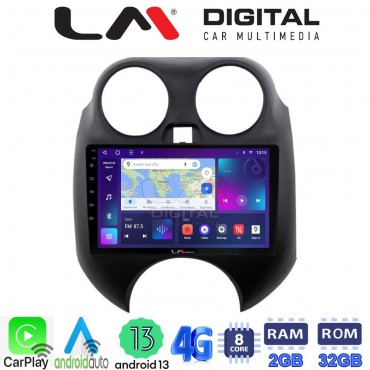 LM Digital – LM ZE8459 GPS Οθόνη OEM Multimedia Αυτοκινήτου για NISSAN MICRA 2010-2014 (CarPlay/AndroidAuto/BT/GPS/WIFI/GPRS)