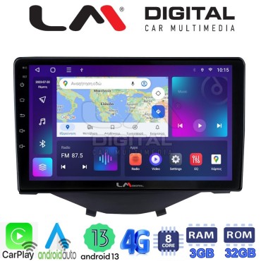 LM Digital - LM ZE8564B GPS Οθόνη OEM Multimedia Αυτοκινήτου για Toyota Aygo 2014 > Citroen C1 2014 > Peugeot 107 2014 > (CarPlay/AndroidAuto/BT/GPS/WIFI/GPRS)