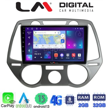 LM Digital - LM ZE8838 GPS Οθόνη OEM Multimedia Αυτοκινήτου για Hyundai i20 2008 > 2014 (CarPlay/AndroidAuto/BT/GPS/WIFI/GPRS)