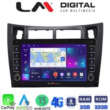 LM Digital - LM ZG8084 GPS Οθόνη OEM Multimedia Αυτοκινήτου για Τoyota Yaris 2006 > 2011 (CarPlay/AndroidAuto/BT/GPS/WIFI/GPRS)