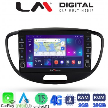 LM Digital - LM ZG8455 GPS Οθόνη OEM Multimedia Αυτοκινήτου για HYUNDAI i10 2008>2013 (CarPlay/AndroidAuto/BT/GPS/WIFI/GPRS)