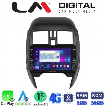 LM Digital - LM ZG8460 GPS Οθόνη OEM Multimedia Αυτοκινήτου για Nissan Micra K13 2010 > 2016 (CarPlay/AndroidAuto/BT/GPS/WIFI/GPRS)
