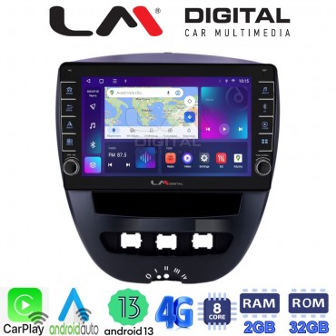 LM Digital - LM ZG8560 GPS Οθόνη OEM Multimedia Αυτοκινήτου για Aygo & C1 & 107 '05>'14 (CarPlay/AndroidAuto/BT/GPS/WIFI/GPRS)
