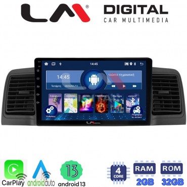 LM Digital - LM ZN4010B GPS Οθόνη OEM Multimedia Αυτοκινήτου για Toyota Corolla 2000-2007 (CarPlay/AndroidAuto/BT/GPS/WIFI/GPRS)